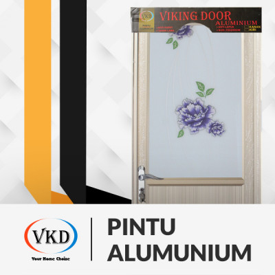 PINTU ALMINI VKD PREMIUM 1/2 D-GLASS GOLD GREEN